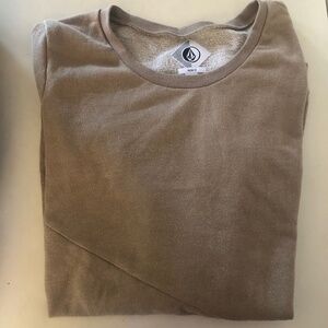 Volcom long sweatshirt/dress in camel/gold